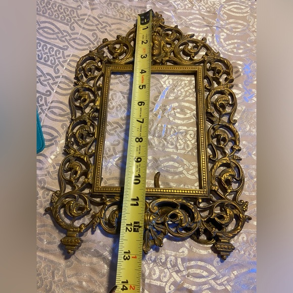 🌜Vintage Brass Art Nouveau Picture Frame #9580🌛 - Picture 4 of 12